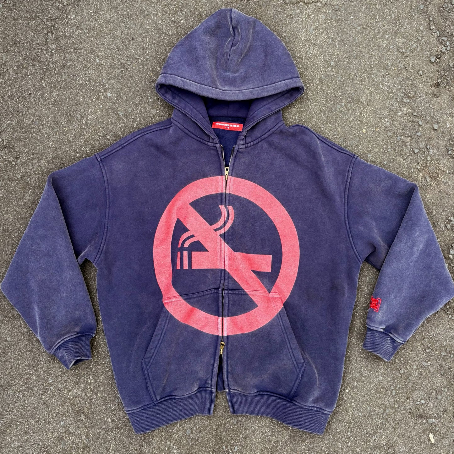 THE PROHIBITED HOODIE IN WASHED NAVY