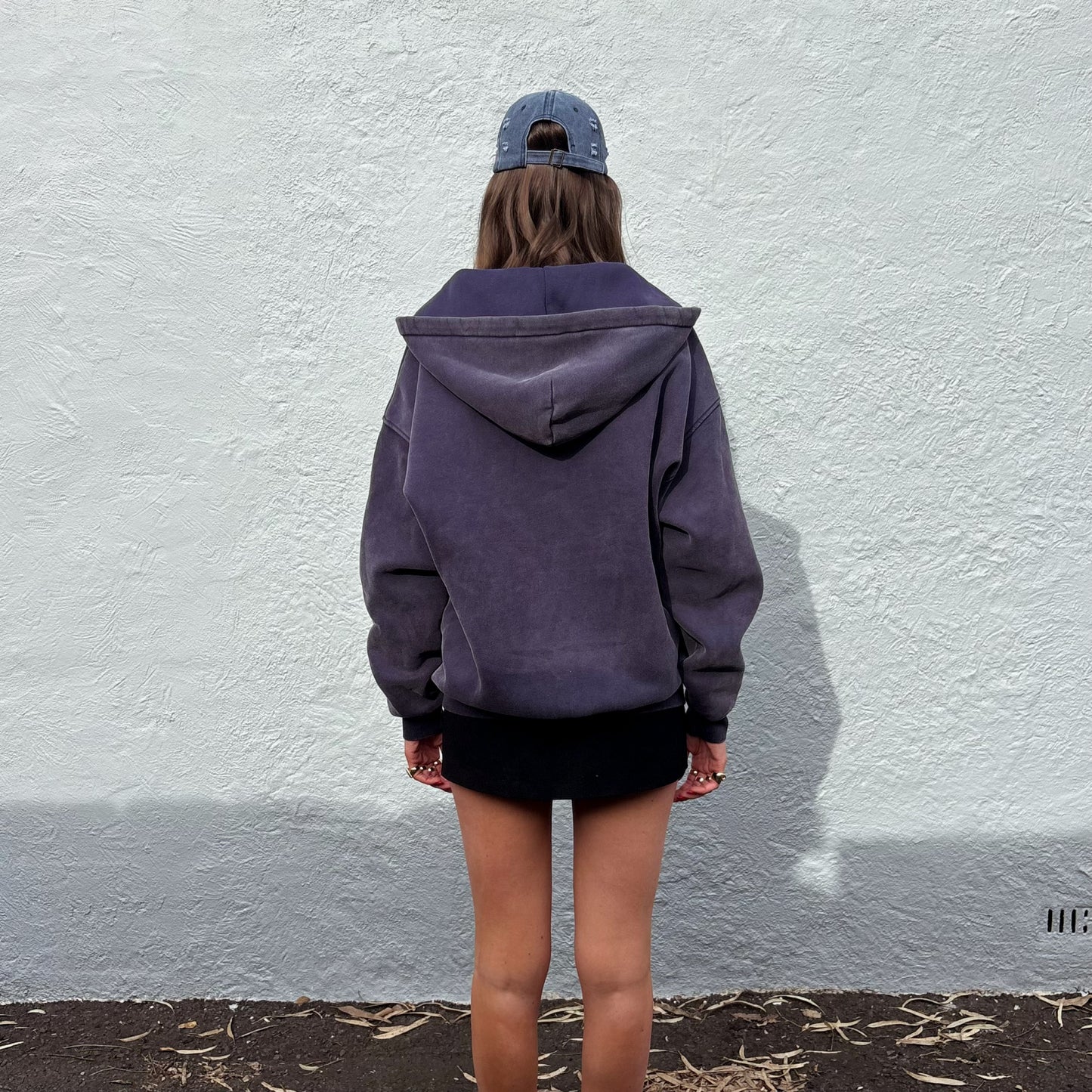 THE PROHIBITED HOODIE IN WASHED NAVY