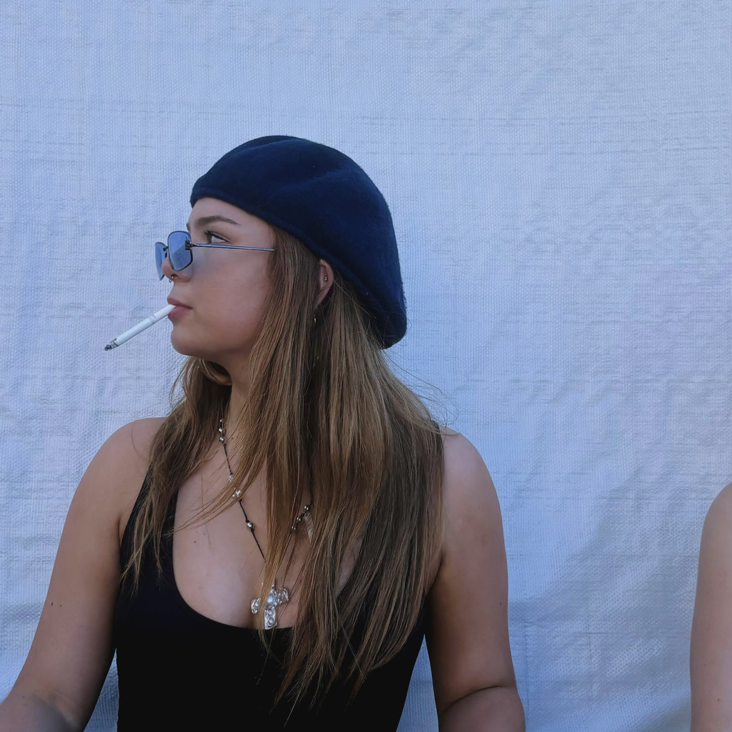 THE STAMP BERET IN NAVY